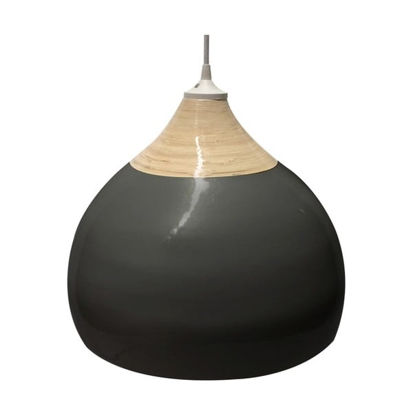 Crna stropna svjetiljka od Karlsson Glazed bambusa, promjera 27 cm