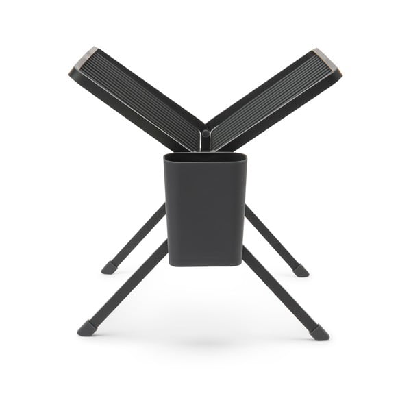 Tamno sivi metalni dvoetažan ocjeđivač za posuđe 37x33 cm – Brabantia-image-4