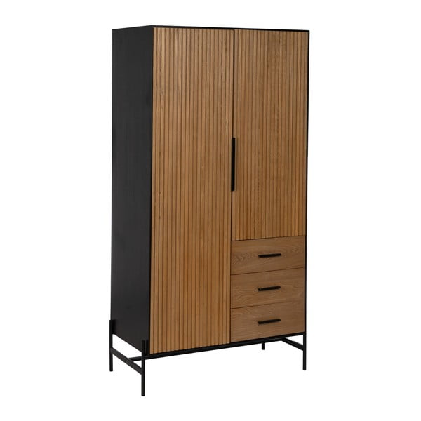 Ormar u dekoru jasena u prirodnoj boji 104x203 cm – Ixia