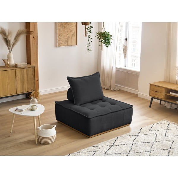 Tamno siva fotelja od šenila Elisa – Bobochic Paris-image-1