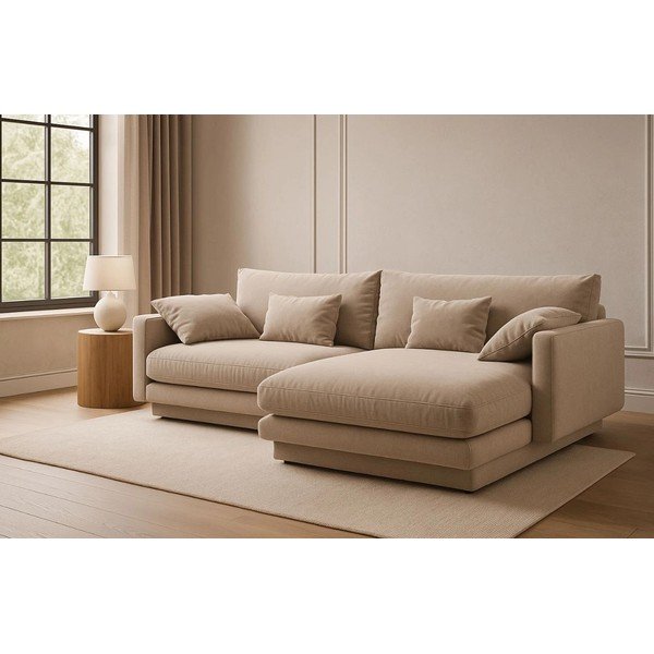 Bež kutna garnitura (s desnim kutom) Torino – Micadoni Home-image-1