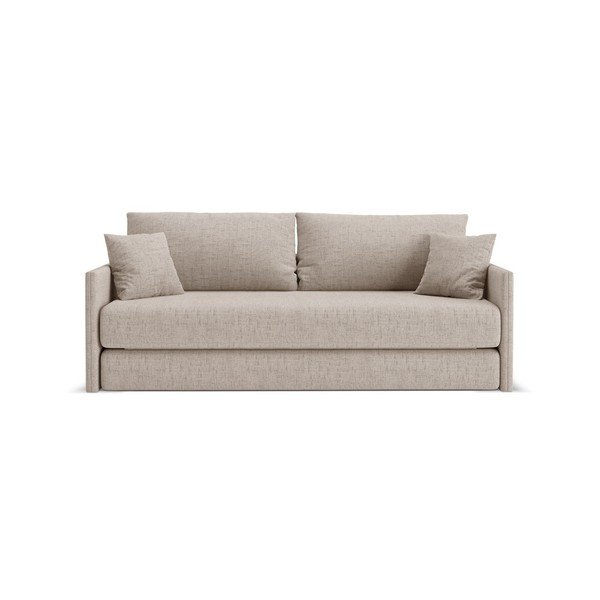 Svjetlo smeđa sklopiva sofa od šenila 209 cm Shannon – Cosmopolitan Design