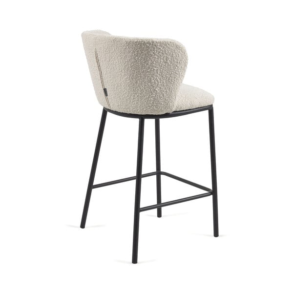 Bijela barska stolica (visine sjedala 65 cm) Ciselia – Kave Home-image-4