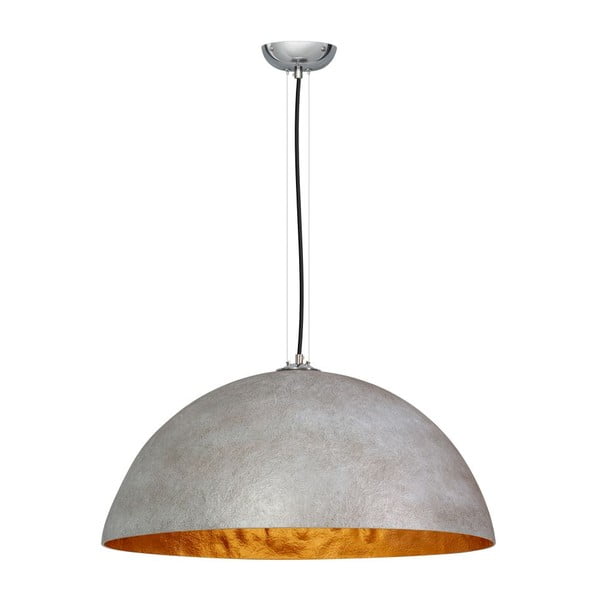 Sivo-zlatna stropna svjetiljka ETH Mezzo Tondo, ⌀ 70 cm