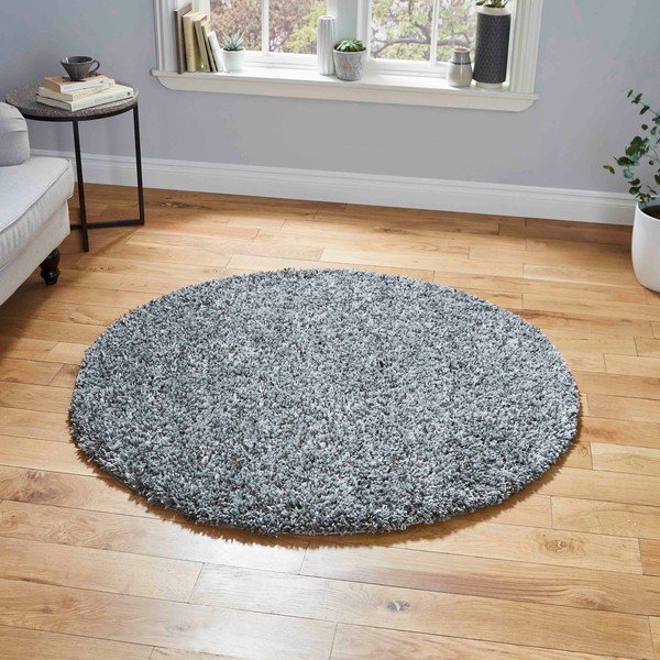 Sivi okrugli tepih ø 133 cm Vista – Think Rugs-image-1