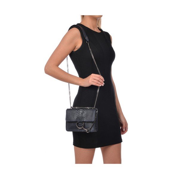 Tamnoplava kožna pismo torba Carla Ferreri Bella-image-4