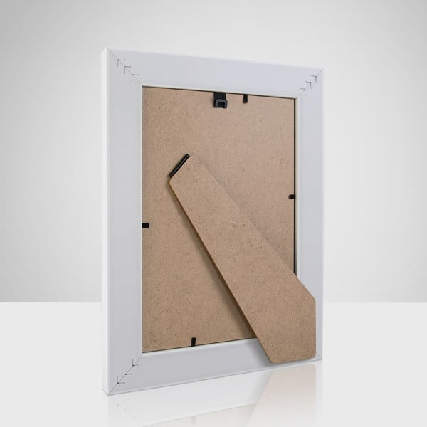 Bijeli plastični stojeći/viseći okvir 21x26 cm  -image-1