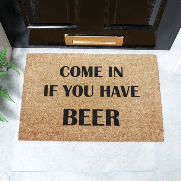 Otirač od kokosovih vlakana 40x60 cm Come again and bring beer – Artsy Doormats-image-2