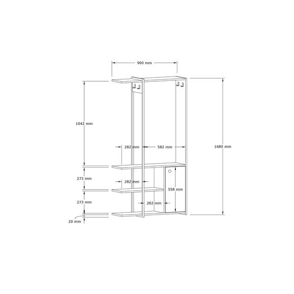 Crna/natur garnitura za predsoblje Kumsal - Kalune Design-image-3