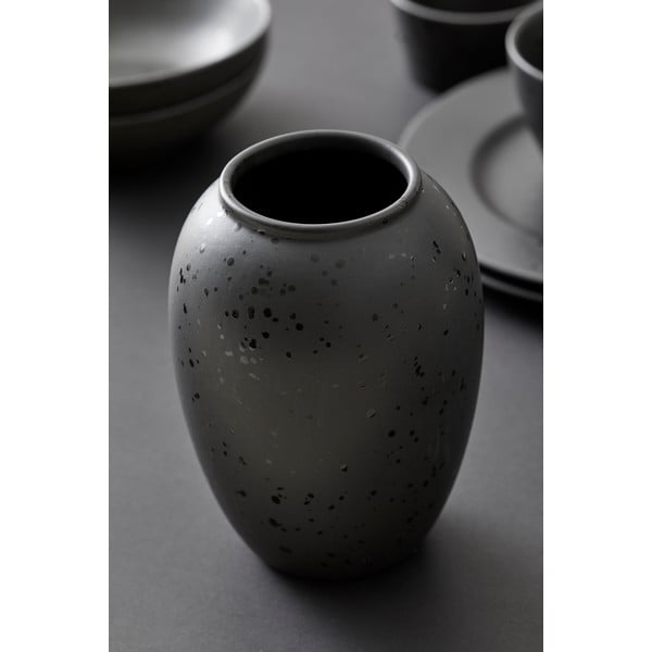 Crna vaza od kamenine (visina 20 cm) Gastro  – Bitz-image-2
