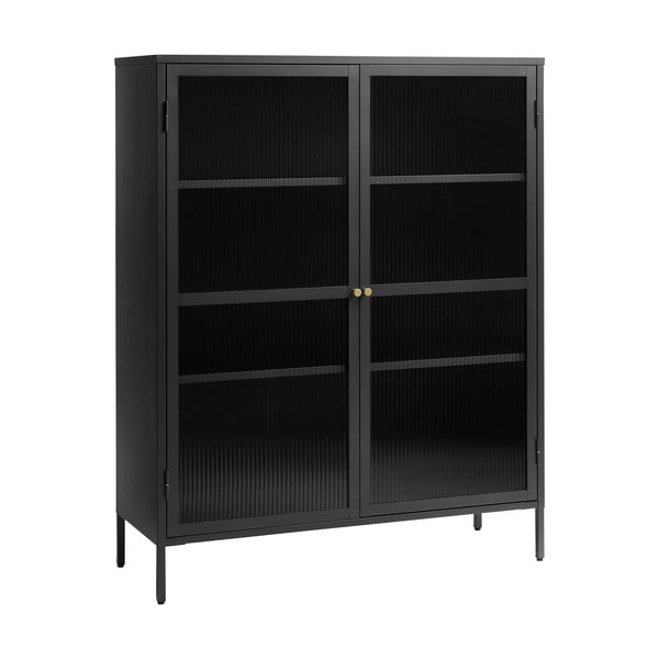 Crna metalna vitrina 111x140 cm Bronco - Unique Furniture-image-2