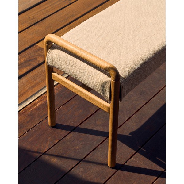 Krem/u prirodnoj boji klupa Macaret – Kave Home-image-3