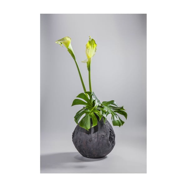 Crna vaza Kare Design Elemento, visina 41 cm
