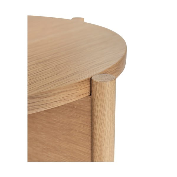 Okrugli pomoćni stol u dekoru hrasta ø 45 cm Heritage – Hübsch-image-4