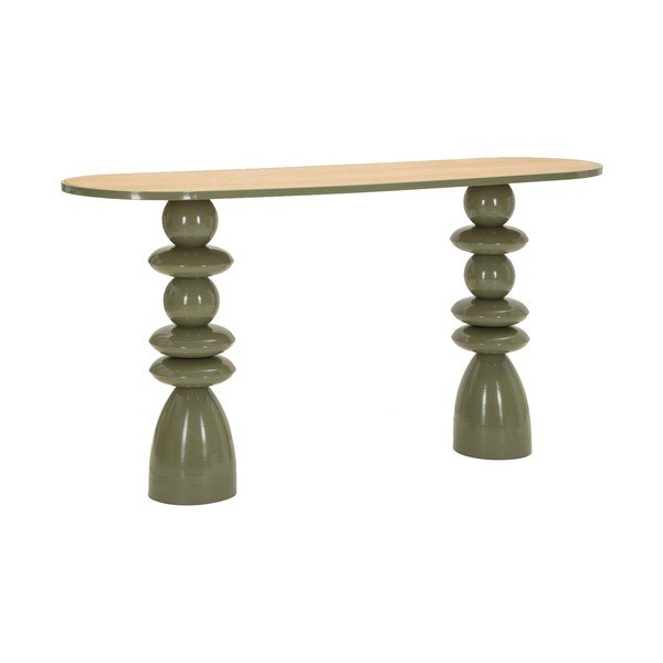 Zeleni metalni pomoćni stol 45x150 cm Metal Console – Mauro Ferretti