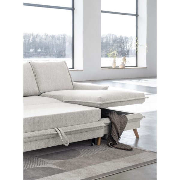 Bež sklopiva kutna garnitura (s desnim kutom) Charming Charlie – Miuform-image-4