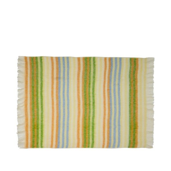 Žuta /zelena deka od mješavine vune 140x200 cm Loom – Hübsch