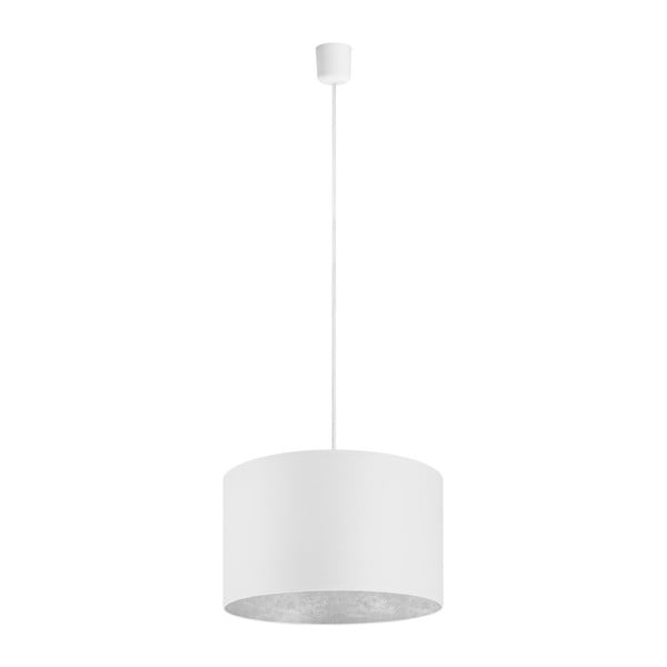 Bijela stropna svjetiljka s detaljima u srebrnoj boji Sotto Luce Mika, Ø 40 cm