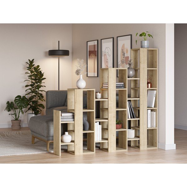 Regal u dekoru hrasta u prirodnoj boji 158x151 cm Anissa – Marckeric-image-1