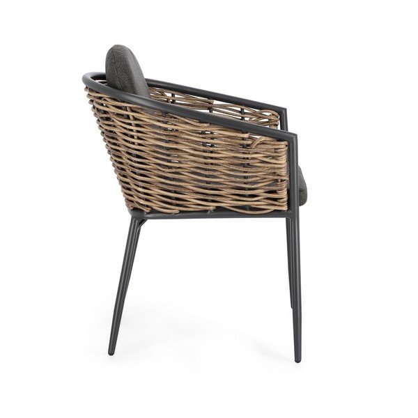 Siva metalna vrtna stolica Maribela   – Bizzotto-image-3