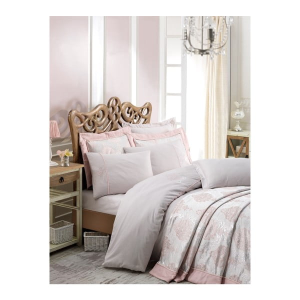 Prekrivač za bračni krevet sa jastučnicama Luna, 260 x 260 cm