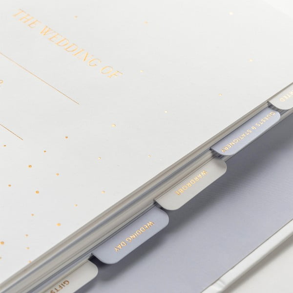 Bijeli planer za vjenčanje s džepovima za pohranu Busy B-image-1