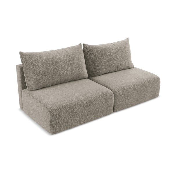 Bež sklopiva/s prostorom za odlaganje sofa 216 cm Kalena – Makamii-image-2