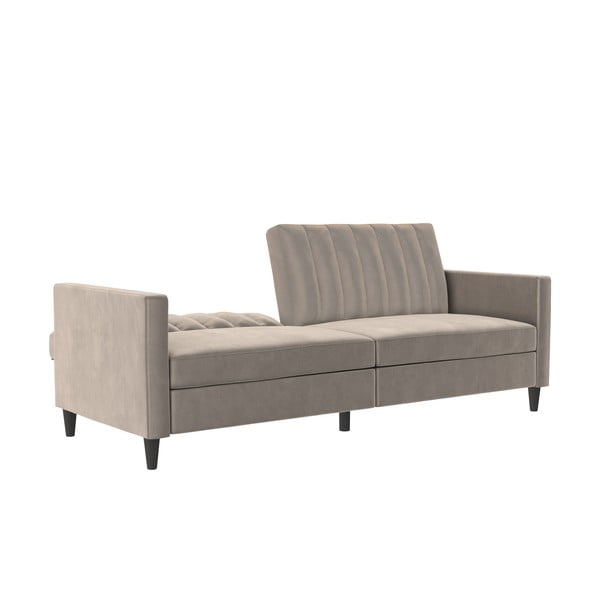 Svijetlo siva baršunasti sofa 207 cm Celine – Støraa-image-4