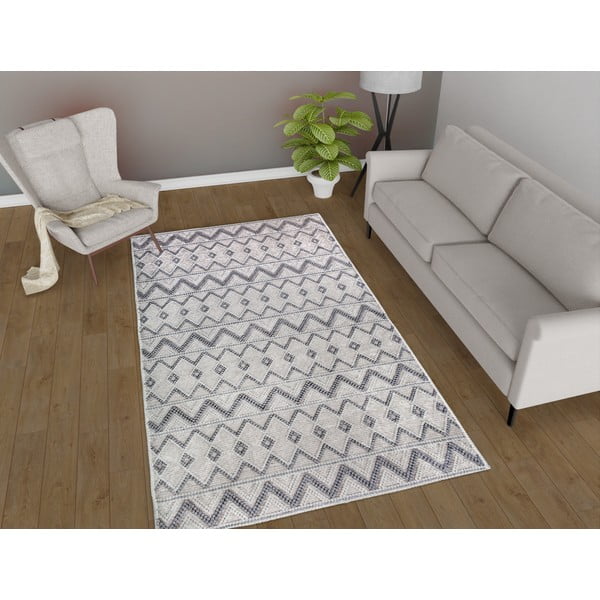 Sivi periv tepih 120x180 cm Zig Zag – Vitaus-image-1