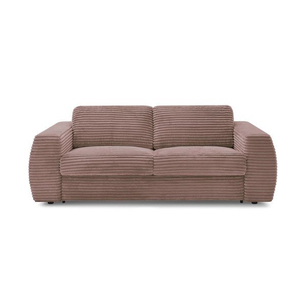 Ružičasta sofa za spavanje/sklopiva od samta 240 cm Hugo – Bobochic Paris