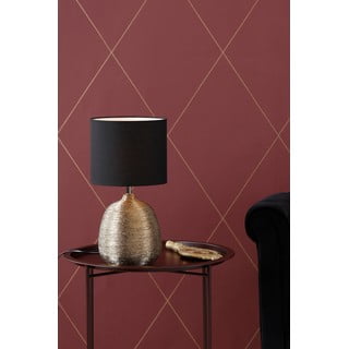 Crna/u zlatnoj boji stolna lampa s tekstilnim sjenilom (visina 37,5 cm) Oscar – Markslöjd