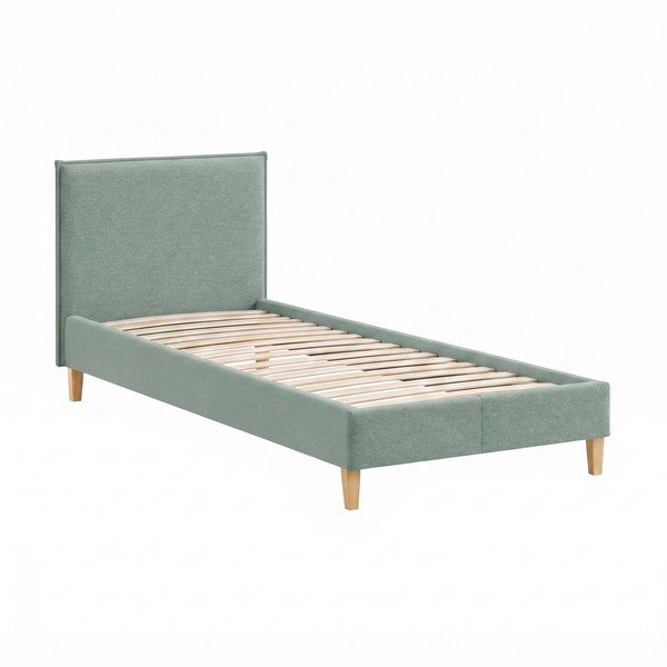 Zeleni tapecirani krevet s podnicom 90x200 cm Tina – Ropez