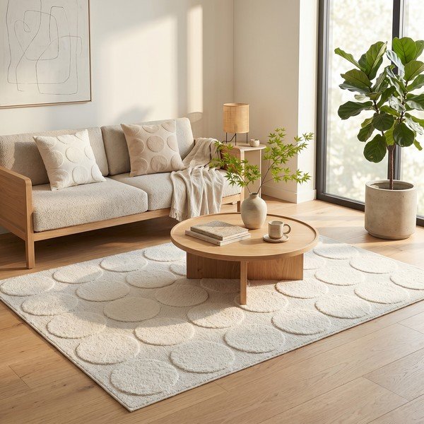 Krem tepih 120x170 cm Bubble – ESTE-image-4