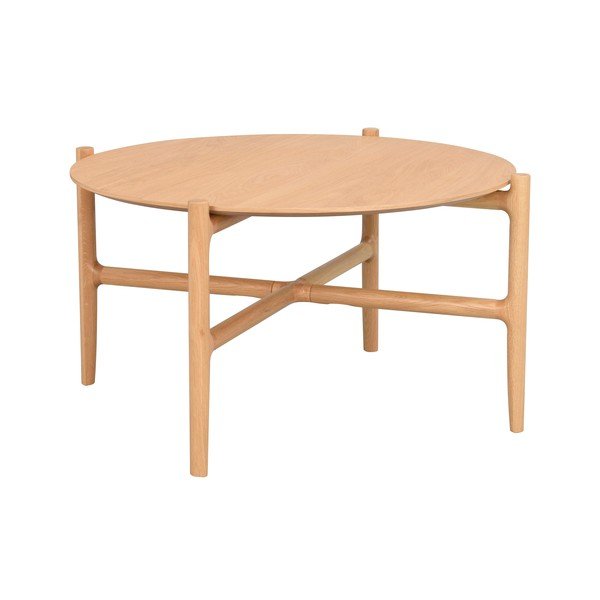 Pomoćni stolić od hrastovine Rowico Holton, ø 80 cm-image-2