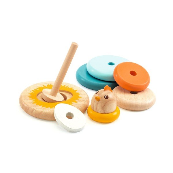 Dječja drvena sklopiva igračka Djeco Hen-image-1