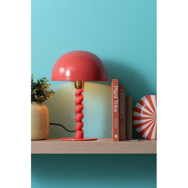 Crvena stolna lampa s metalnim sjenilom (visina 39 cm) Prisa – Leitmotiv-image-1