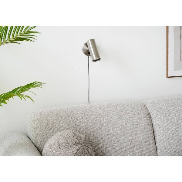 Željezna zidna lampa s utikačem u srebrnoj boji Paris – House Nordic-image-1