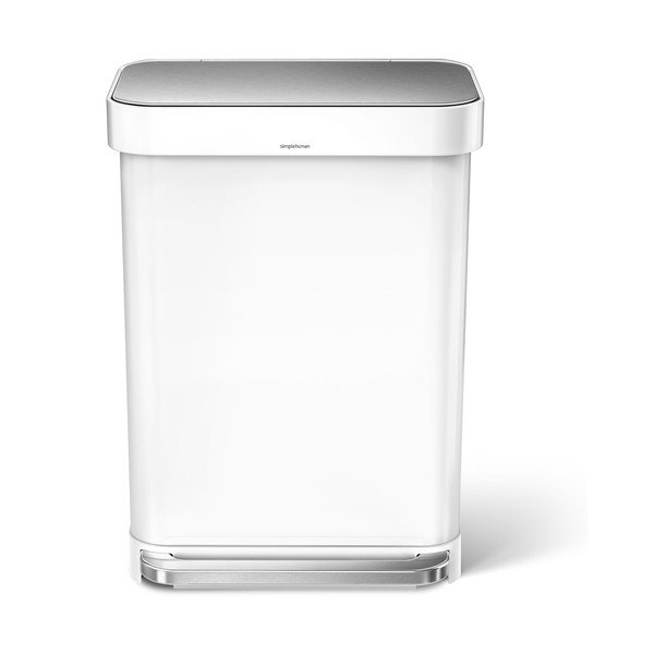 Bijela željezna kanta za smeće s pedalom 55 l – simplehuman-image-3