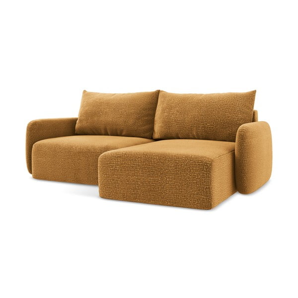 Narančasta sklopiva/s prostorom za odlaganje kutna garnitura (s desnim kutom) Kalena – Makamii-image-2