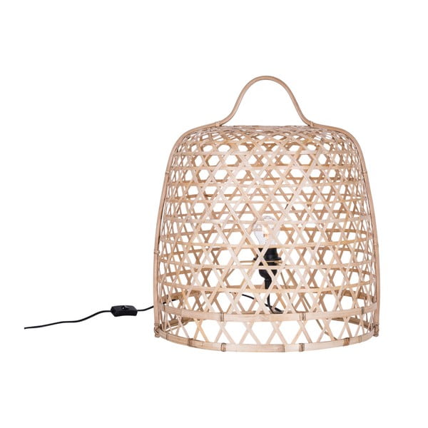 Svijetla podna svjetiljka od bambusa Canett Octavio, ⌀ 45 cm