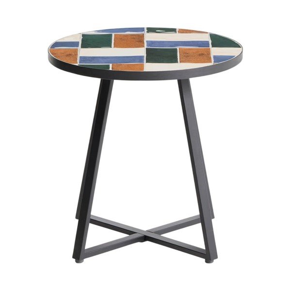 Okrugao vrtni stolić s keramičkom daskom ø 45 cm Tella – Kave Home-image-3