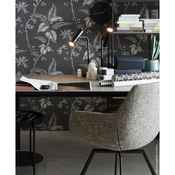 Crna LED stolna lampa s mogućnosti zatamnjivanja (visina 48 cm) Stina – Fischer & Honsel-image-1