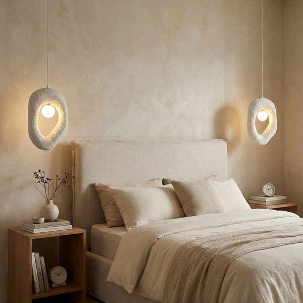 Bijela metalna viseća svjetiljka Lore – Opviq lights-image-1