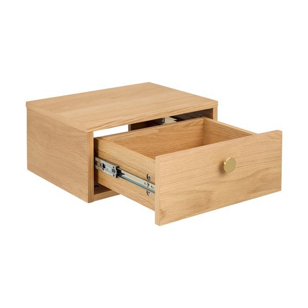 Noćni ormarić u dekoru hrasta u svijetloj prirodnoj boji Monfort – Actona-image-3