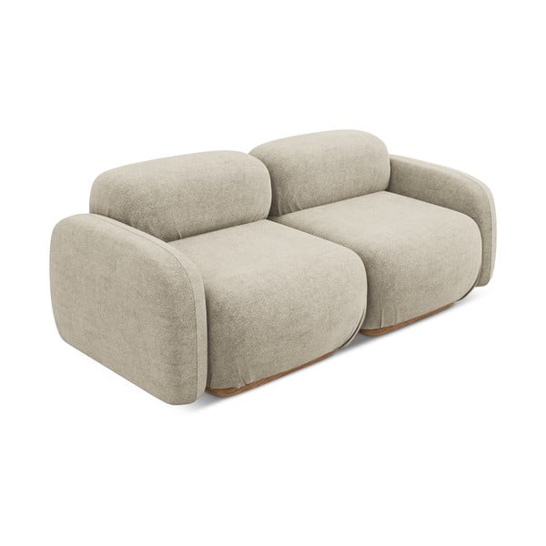 Bež sofa od bouclé tkanine 190 cm Ailani – Makamii-image-1