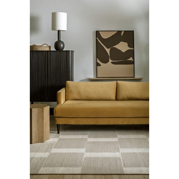 Sivo-bež vunen tepih 133x190 cm Agnus Pavement – Agnella-image-1