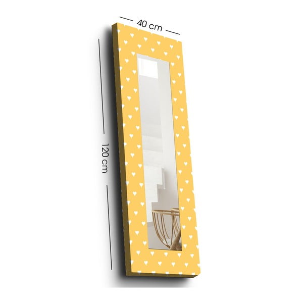 Zidno ogledalo s drvenim okvirom 40x120 cm - Wallity-image-2
