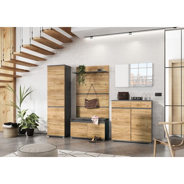 Ormar u dekoru hrasta 54x200 cm Lissabon - Germania-image-1