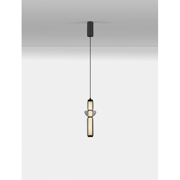 Siva staklena LED viseća svjetiljka s mogućnosti zatamnjivanja ø 12 cm Ulon – Nova Luce-image-4