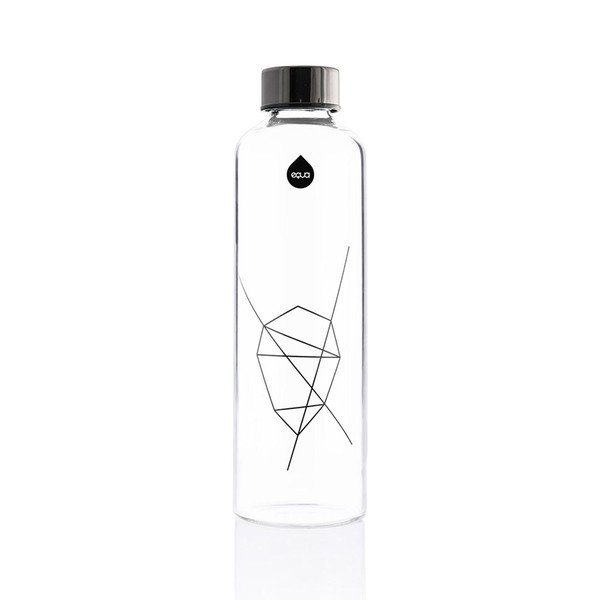 Crno-bijela borosilikatna staklena boca s navlakom od umjetne kože Equa Mismatch Stone, 750 ml-image-2